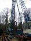 Bohrgerät wird aufgebaut
